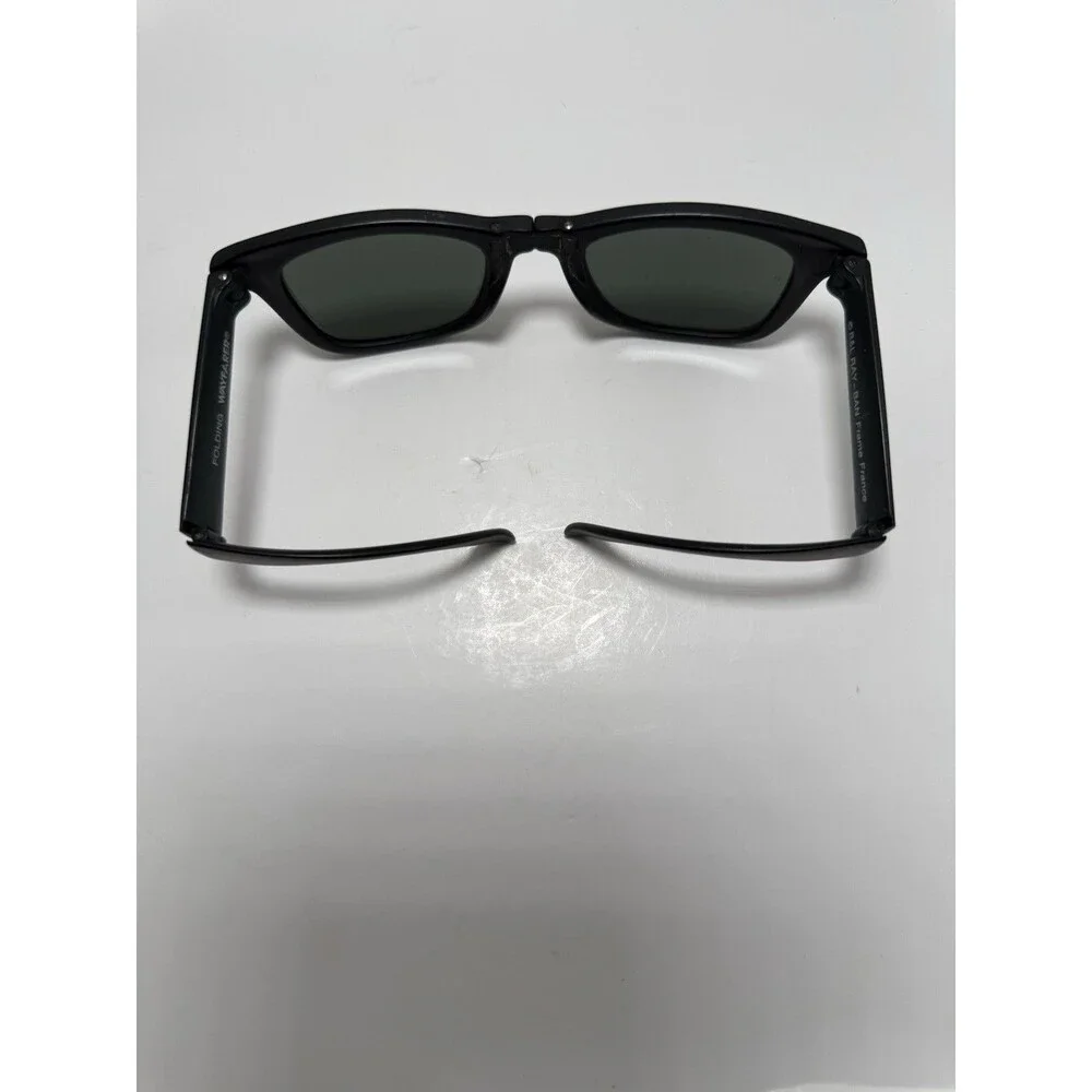 Ray Ban Folding Wayfarer Frame Sunglasses MATTE Black France W0670 VINTAGE B&L